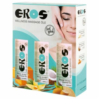IMPACCO OLI DA MASSAGGIO EROS WELLNESS CARAMELLO + VANIGLIA + COCCO 50 ML