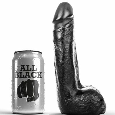 DILDO LISCIO TUTTO NERO 20 CM