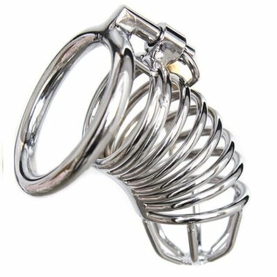 OHMAMA FETISH METAL CHASTITY Gabbia per cazzi con serratura TAGLIA S
