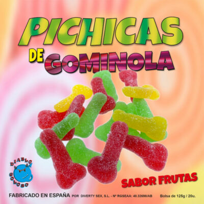 DIABLO PICANTE – FRUTTA GUMMY PENE CON ZUCCHERO