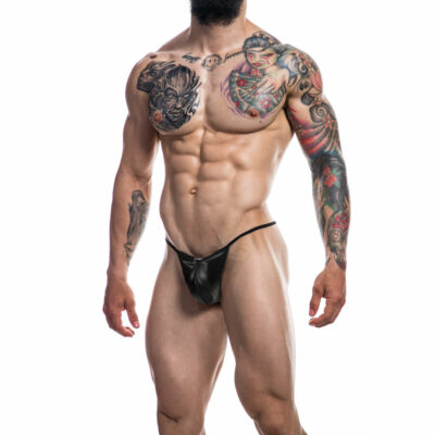 CUT4MEN – PERizoma PROVOCATIVO IN PELLE NERA XL
