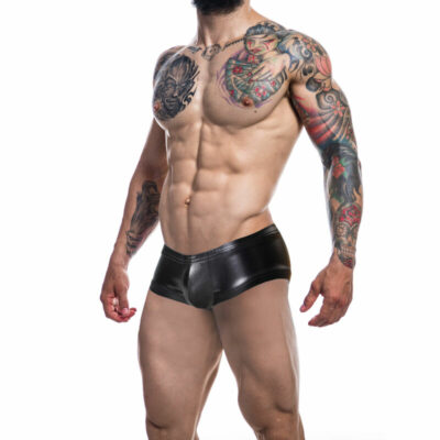 CUT4MEN – BOOTY SHORTS IN PELLE NERA S