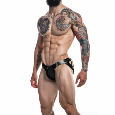 CUT4MEN – JOCKSTRAP DESIRE IN PELLE NERA S