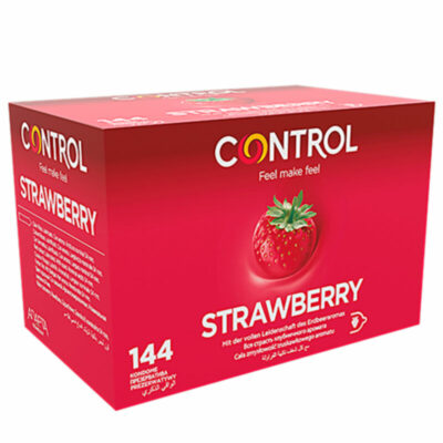 CONTROLLO ADAPTA PRESERVATIVI ALLA FRAGOLA 144 UNITÀ