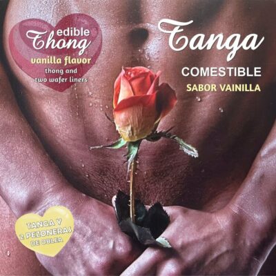 HOTFLOWERS – WAFER THONG AND 2 NIPPLE PADDERS VANILLA FLAVOR /es/pt/en/fr/it/