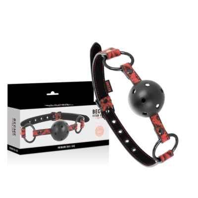 BEGME RED EDITION VEGAN BALL GAG . IN PELLE