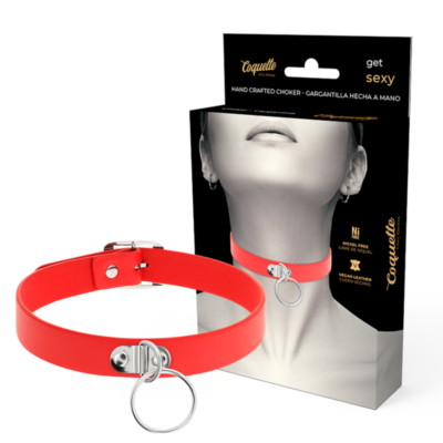 COQUETTE CHIC DESIRE FETISH DEL CHOKER ARTIGIANATO A MANO – ROSSO