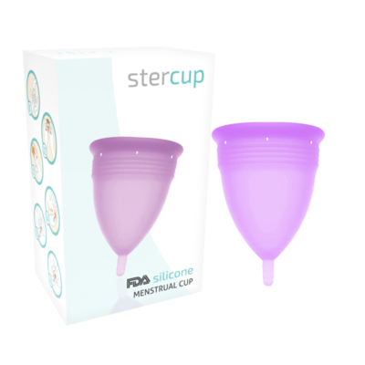 COPPA MENSTRUALE STERCUP TAGLIA S COLORE VIOLA SILICONE FDA
