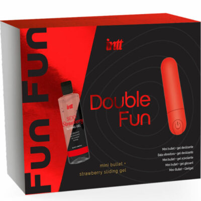 INTT – KIT DOPPIO DIVERTIMENTO CON BULLET VIBRANTE E GEL DA MASSAGGIO ALLA FRAGOLA