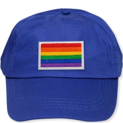 PRIDE – CAPPELLINO BLU CON LA BANDIERA LGBT