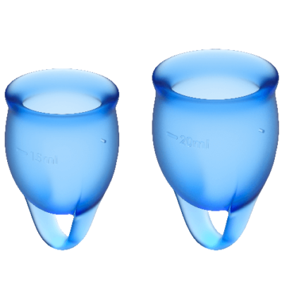 TAZZA MESTRUALE SODDISFATTI FEEL CONFIDENT BLU SCURO 15 + 20ML