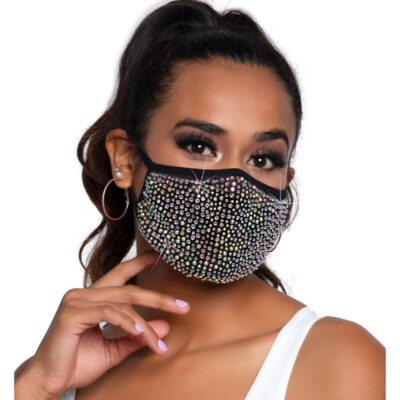 MASCHERA VISO IN STRASS LEG AVENUE ZURI