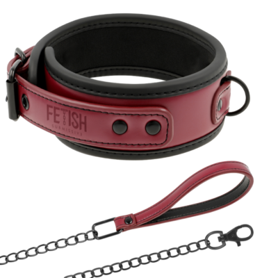 COLLARE DA CAMERA SCURA SOTTOMISSIVA FETISH CON GUINZAGLIO